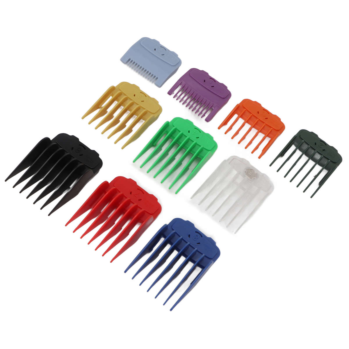 10pcs Hair Clipper Combs Guides Colorful Rounded Teeth Portable Hair Clipper CHW