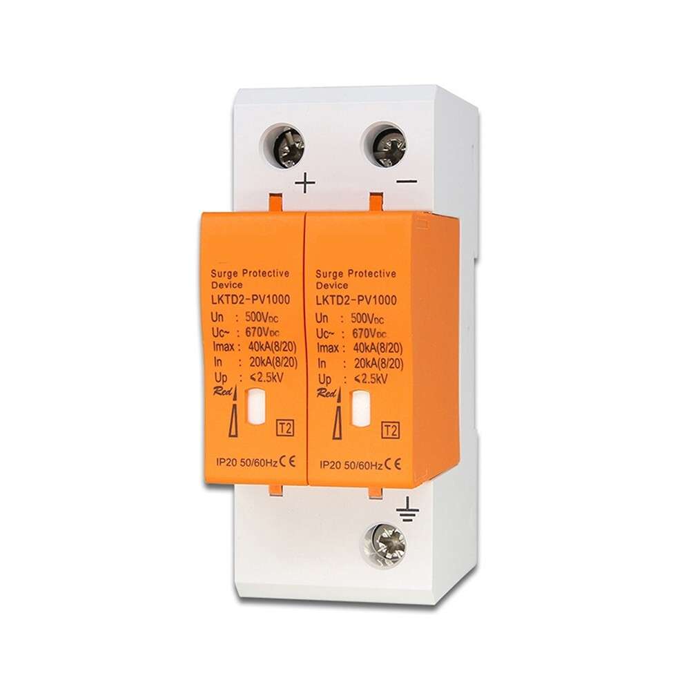 Effective Surge Protector For Solar Panels 2P DC500V 40KA DIN Rail Installation