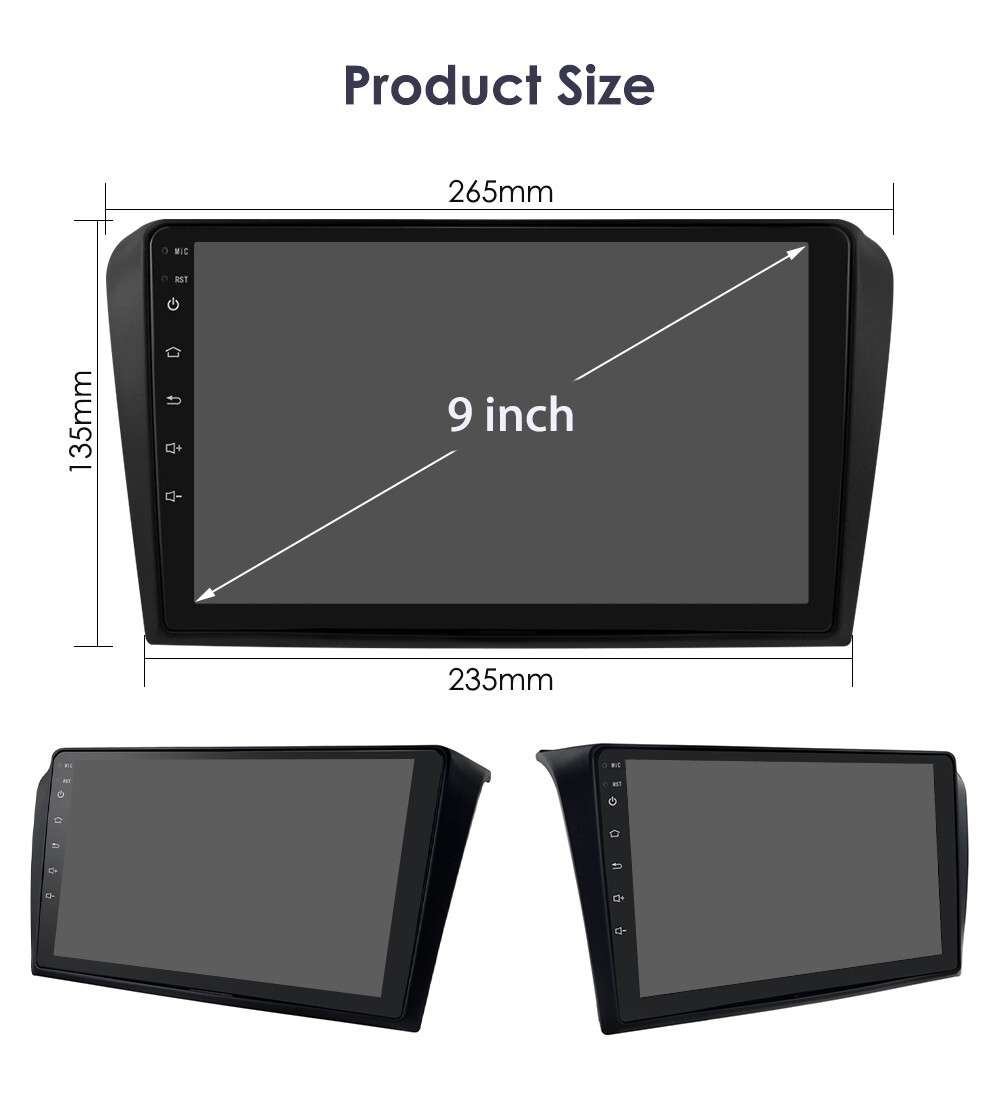 For Mazda 3 2004-2009 Car Stereo GPS Radio 8Core Android 12 CarPlay PIP BT 4+64G