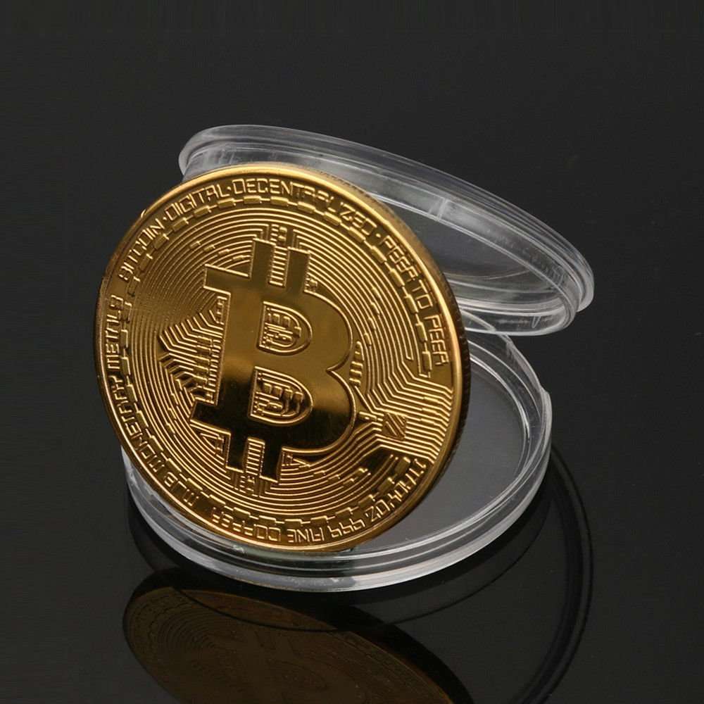 Bitcoin Collectible Golden Iron Commemorative Coin Gold Plated