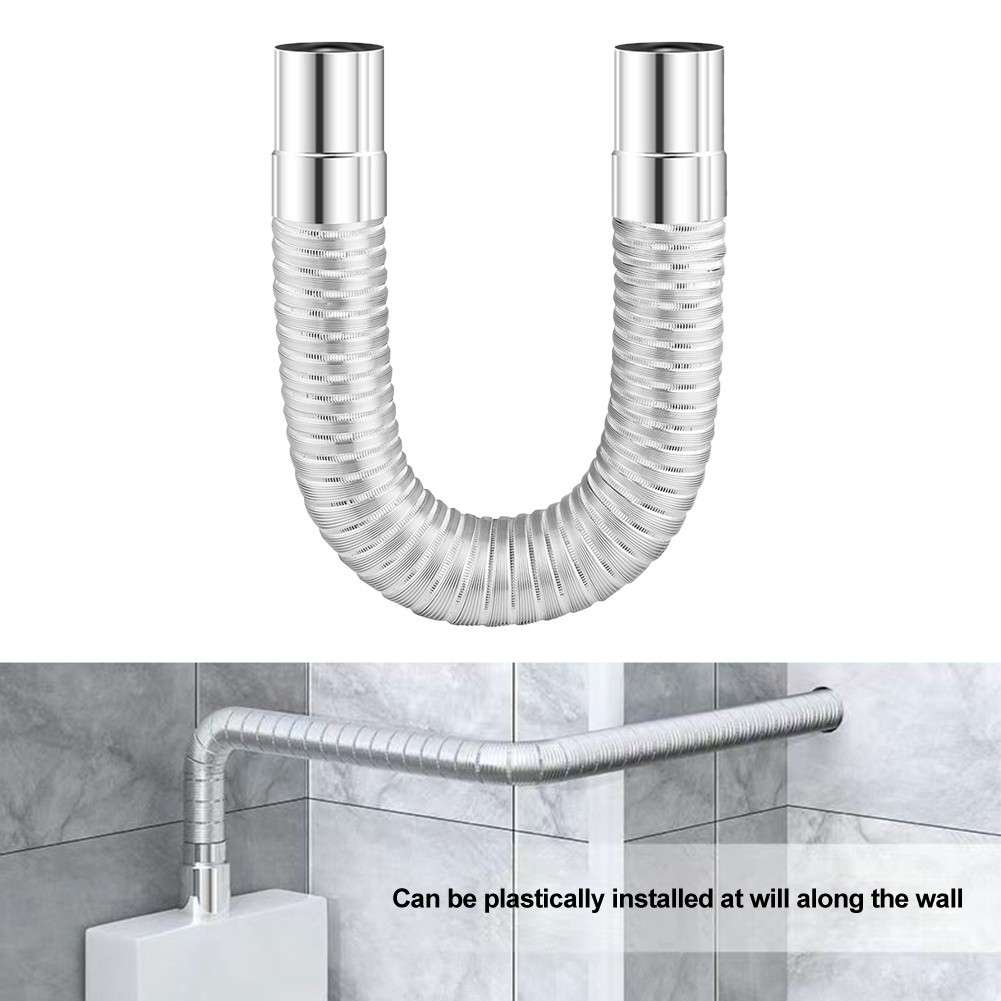 Adjustable Stainless Steel Flue Pipe For Interior Water Heaters 50mm Bend
