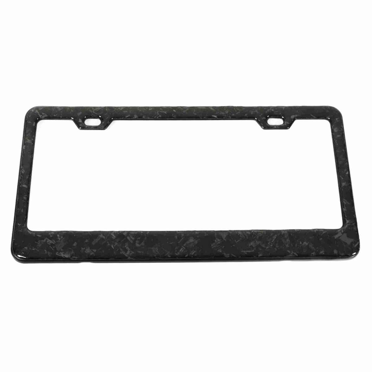License Plate Frame Bright Forged Carbon Fiber Style Smooth Clear Texture Fo CHW