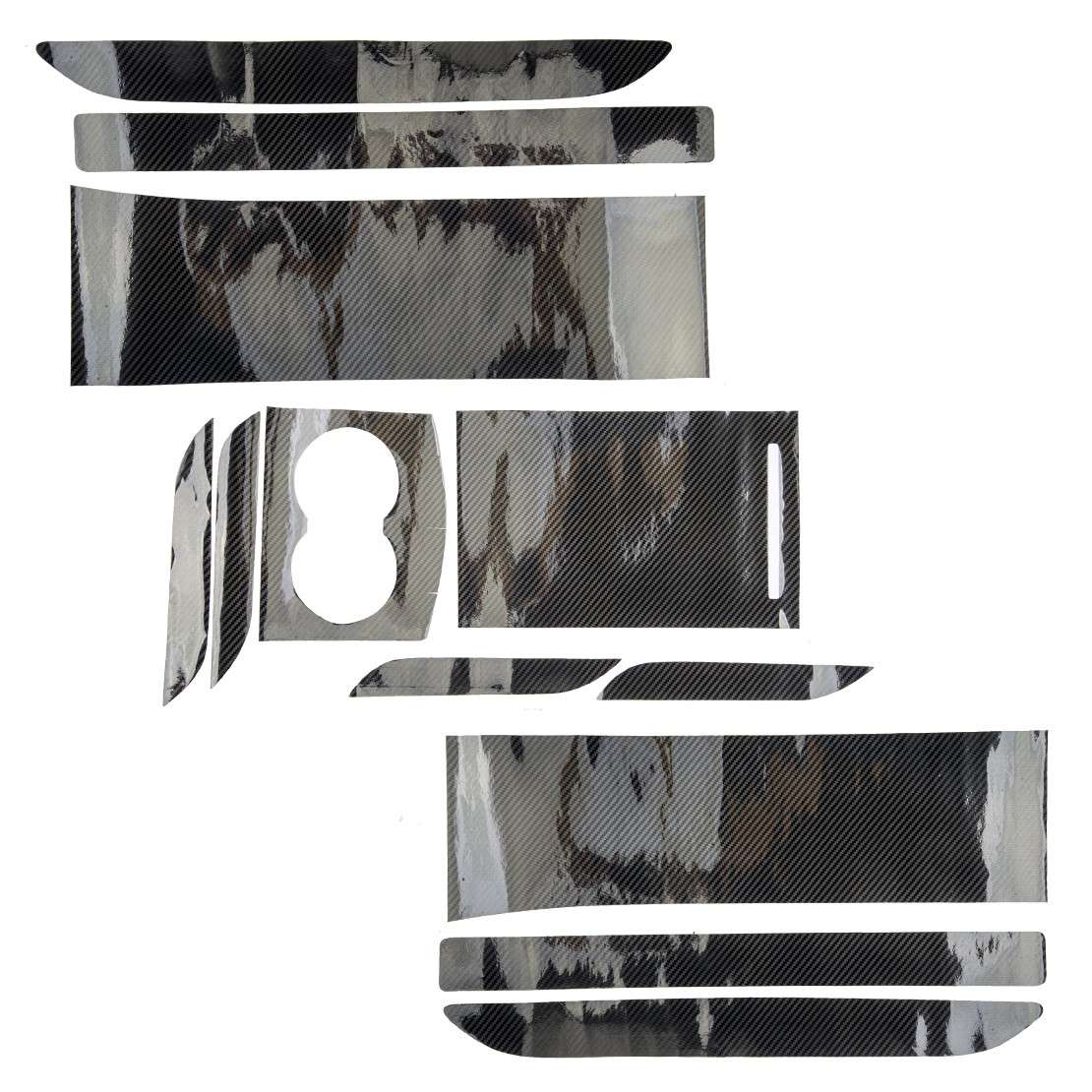 Fit For Tesla Model S X 2012-21 Carbon Fiber Look Center Console Trim Cover