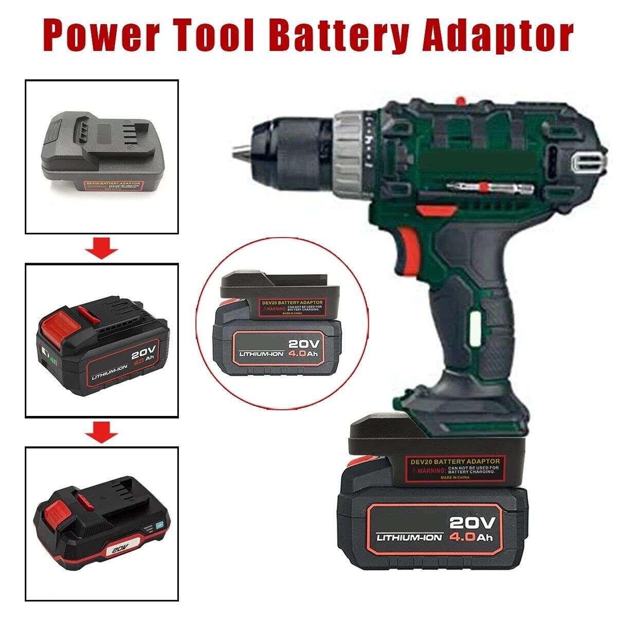 Battery Adapter for Devon 20V Li-ion Convert to for Parkside 20V Power Tools