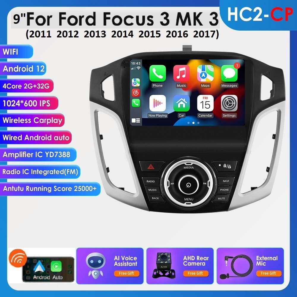 For Ford Focus MK3 2012-2017 Android 12 GPS Navi Stereo Carplay Radio WiFi 2+32G