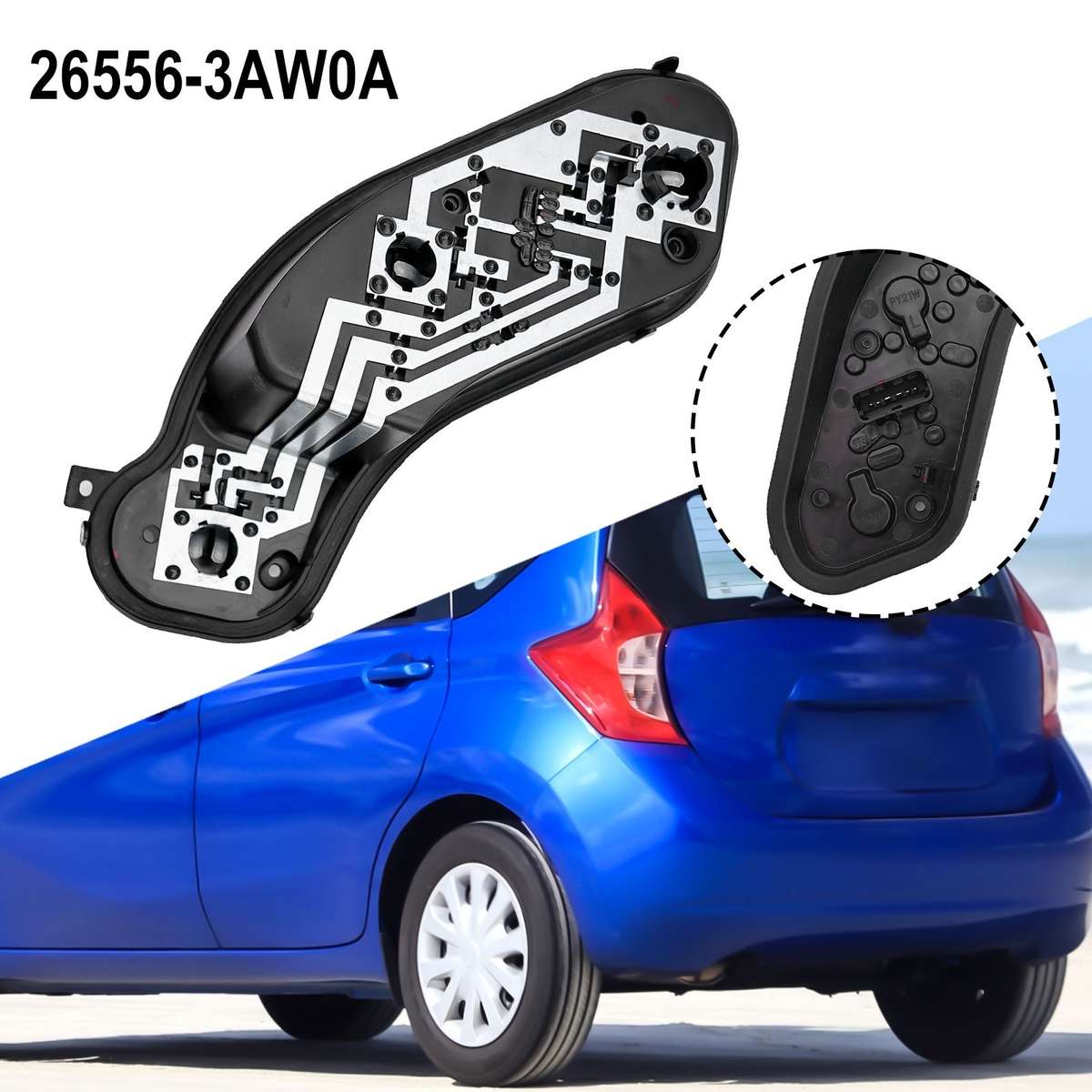 Left Tail Light Socket For Nissan Versa Sedan 2013 2019 Direct Replacement Unit