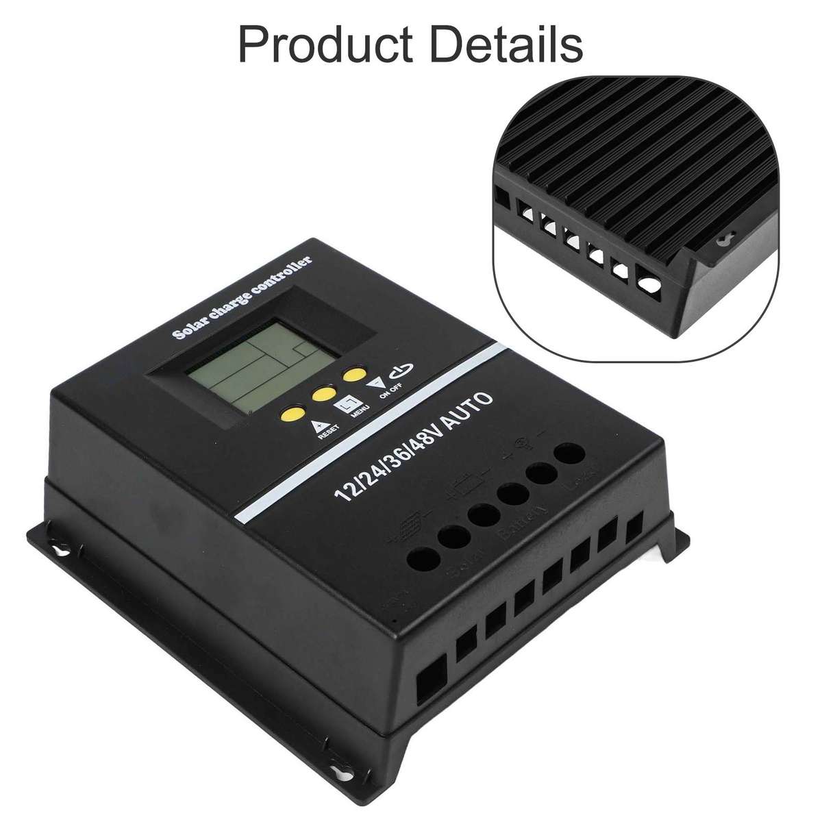 200A Solar Charge Controller For 12V 24V 36V 48V With User Friendly LCD Display