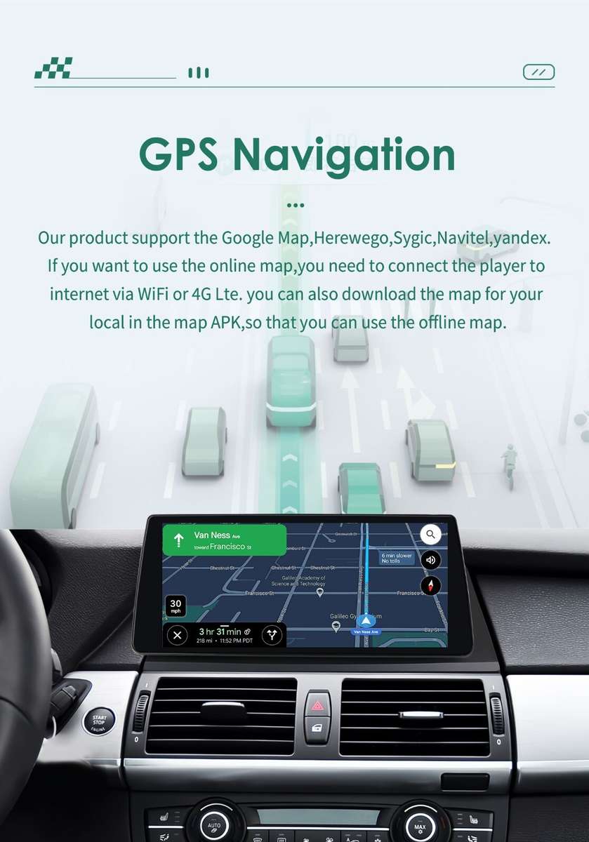 8Core Android 13 Carplay Radio GPS Navi BT 10.25"For BMW X5 X6 E70 CCC 2007-2010