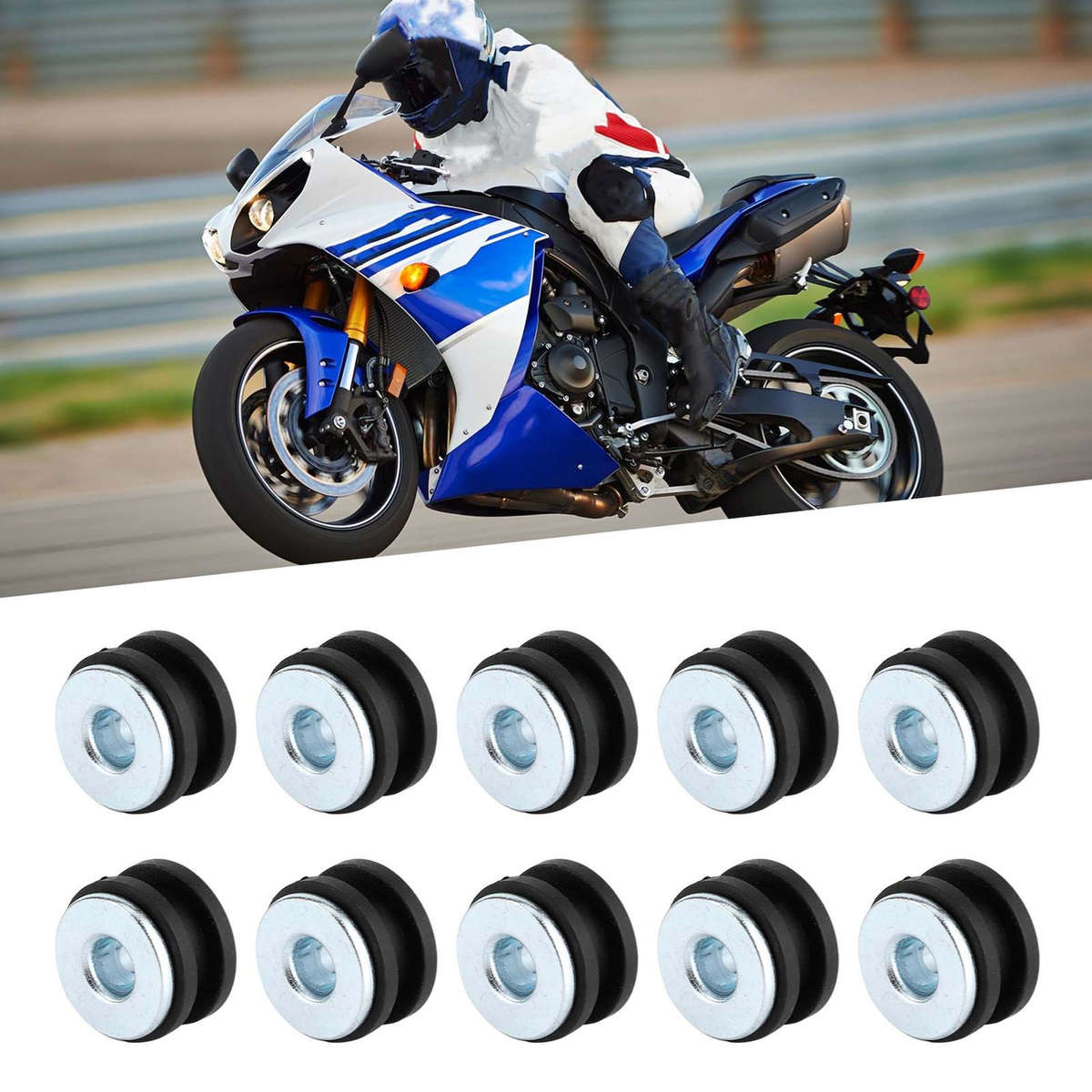 Motorcycle Rubber Grommets Kit Replacement Accessories Part For Fairings Cowling