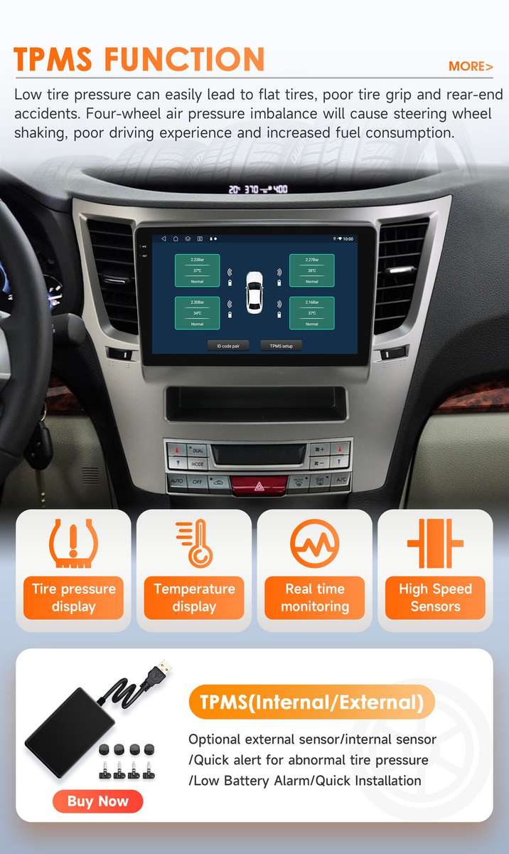 8+128GB Android CarPlay GPS Radio For Subaru Legacy Outback 2010-2014 Stereo DSP