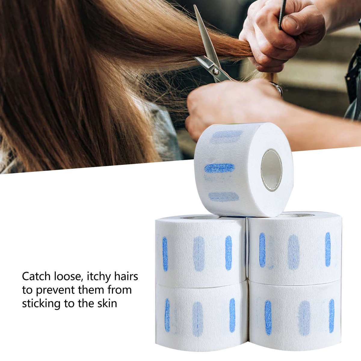 5 Rolls Neck Strips White Professional Stretchy Barber Neck Strips Paper Hai CHW