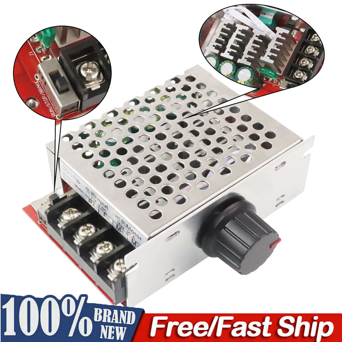 DC Motor Speed Controller PWM Controller 7-70V 30A Speed Regulator 12V 24V 36V