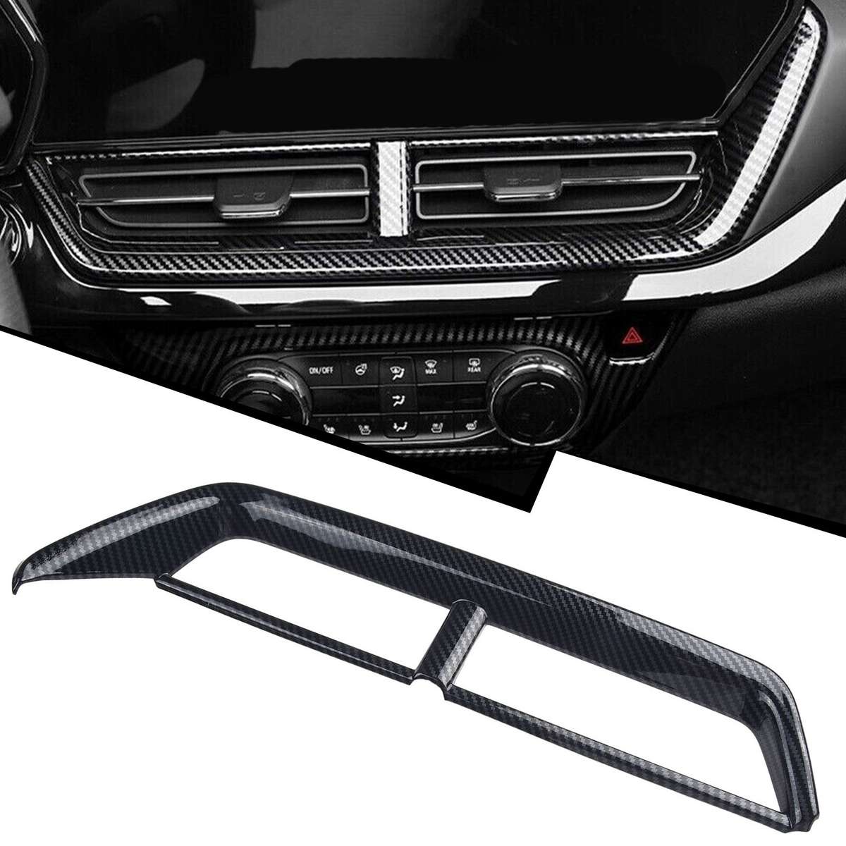 For Chevrolet For Trax..Carbon Fiber Center Console Air Vent Outlet Cover-Trim