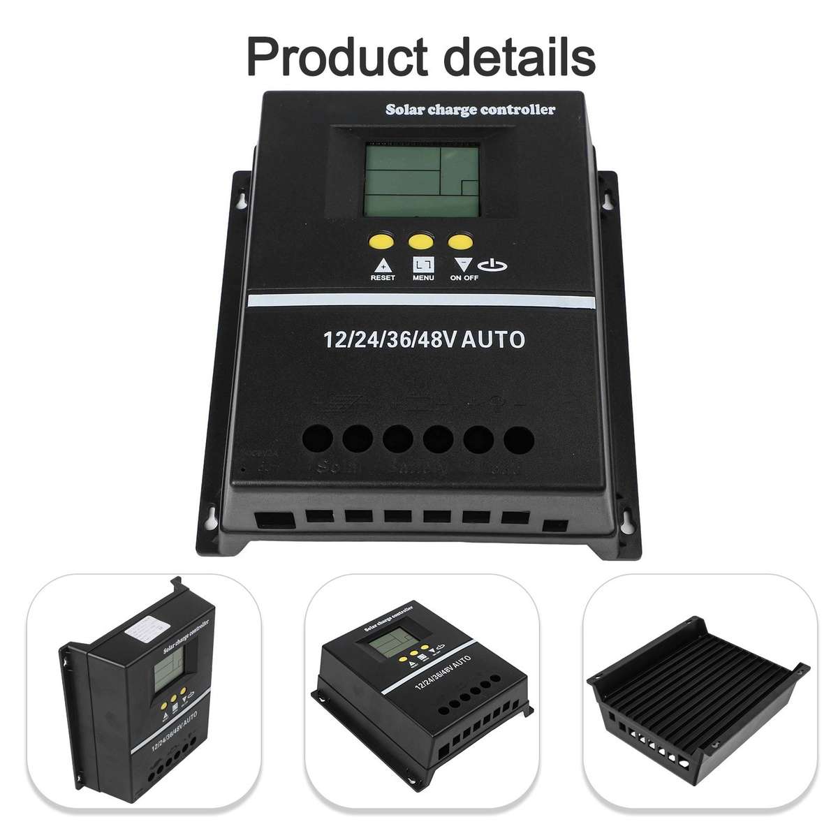 200A Solar Charge Controller For 12V 24V 36V 48V With User Friendly LCD Display