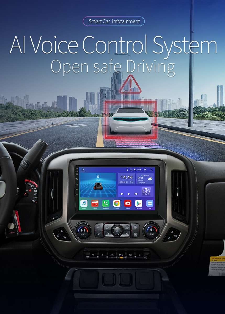 6+64GB Android 12 Car Radio DSP GPS For Chevrolet Silverado GMC Sierra 2014-2018