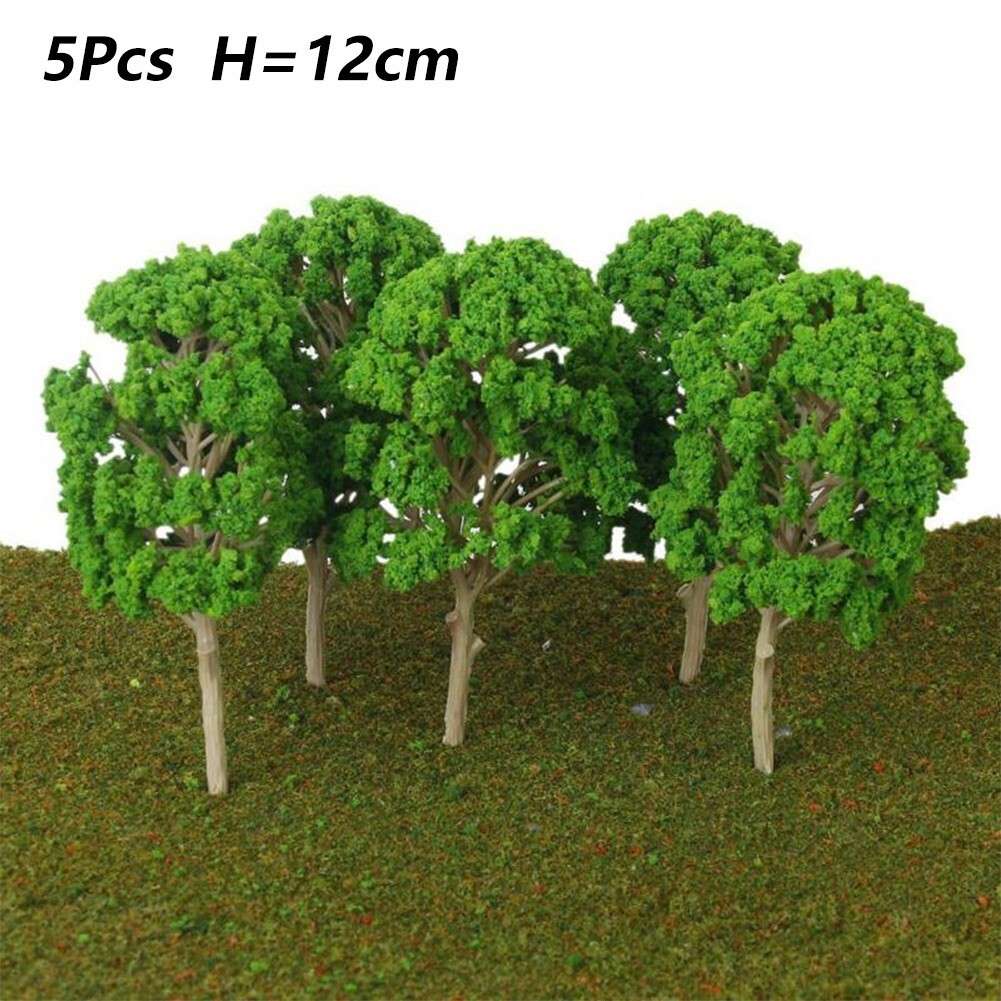 HO OO Scale Model Train Landscape 5X Trees For Diorama Scenery Display