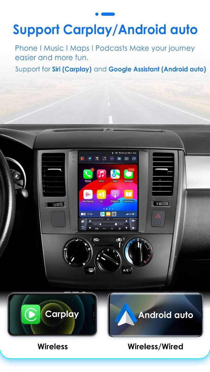 9.7'' 8-Core Android 13 Car Radio For Nissan Tiida 2005-2013 GPS Stereo WiFi RDS