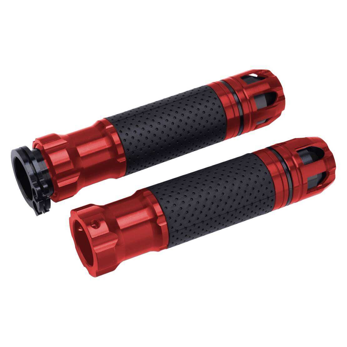 Pair 7/8" Motorcycle Rotatable Throttle Handlebar Handle Bar Hand Grips New