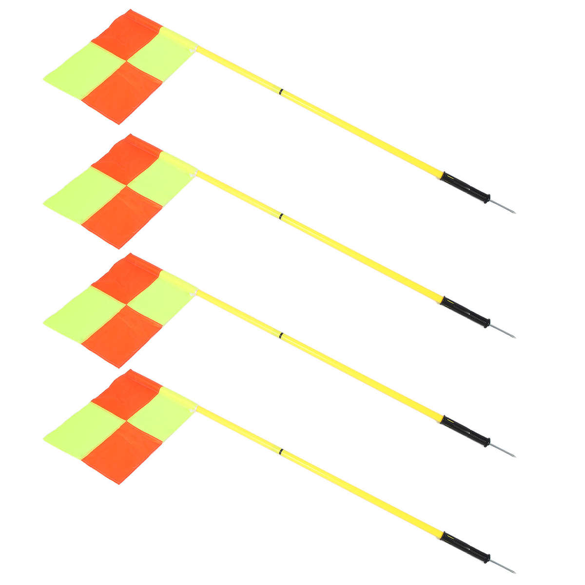 Corner Flags Set For Soccer Field With 4pcs Square Flags 4pcs 2 Section CH