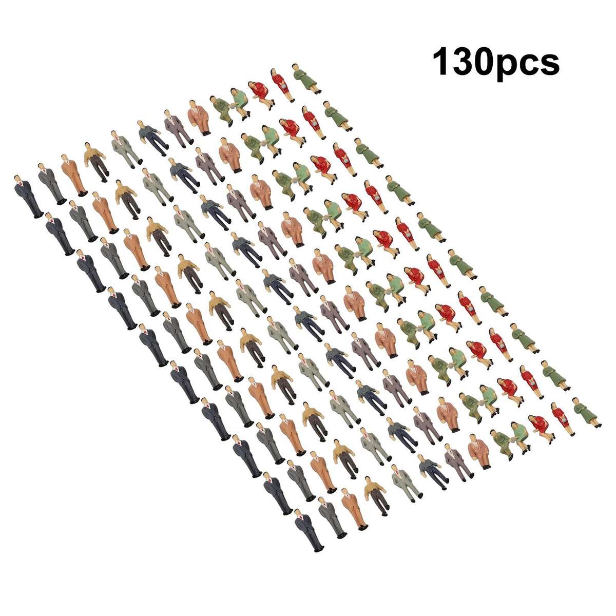 130Pcs O Scale 1:48 Painted Figures People Passenger Different Poses People-New