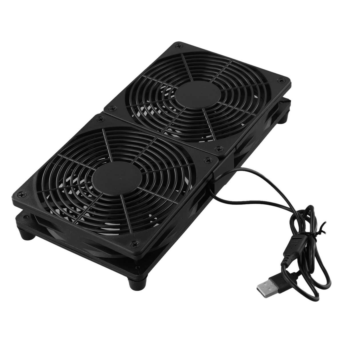 Space Saving Cooling Solution 5V USB Powered Dual Fan For PCs And Game Consoles