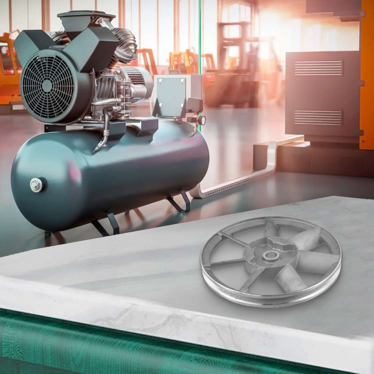 Air Compressor Belt Machine Head Flywheel Single Groove Triangle Wheel Pulley