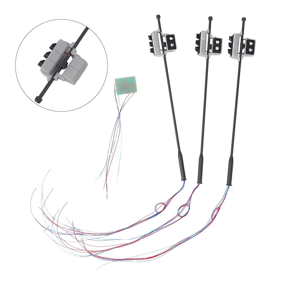 3xGauge G Traffic Lights With Pedestrian Crossings LED Vehicle Light Rail Layout