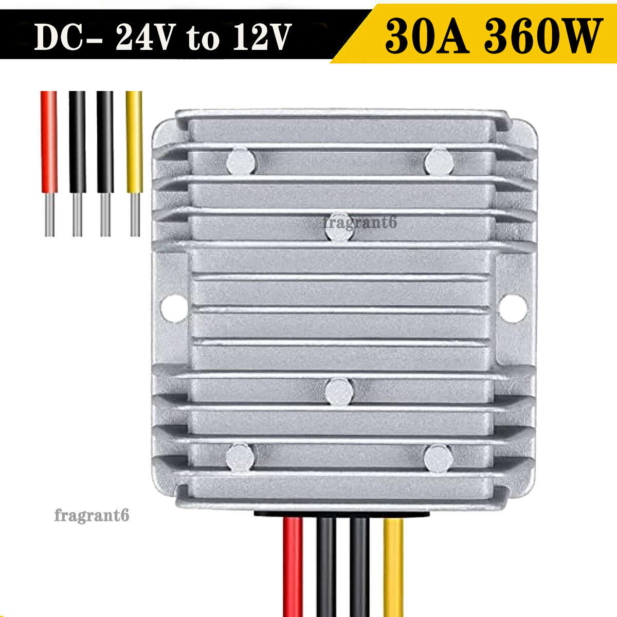 Converter DC 24V Step Down to DC 12V 30A 360W Waterproof Reducer Transformer