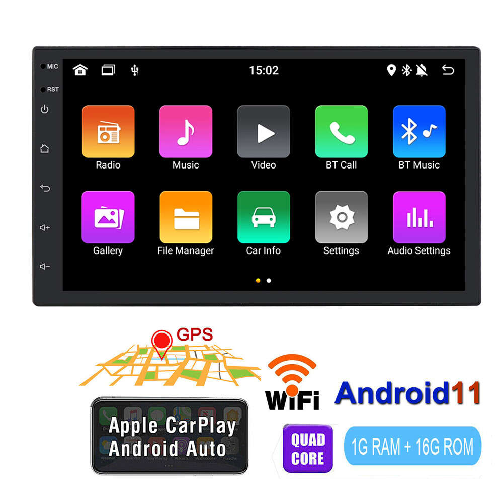 7" Touch Screen Android 11 Car Stereo Radio Double 2Din CarPlay HeadUnit Wifi FM