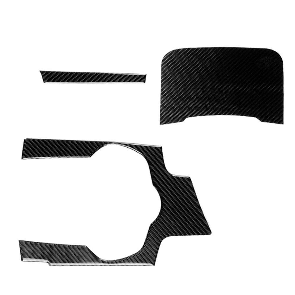3pcs Carbon Fiber Style Console Panel Trim Cover For Alfa For Romeo For Giulia