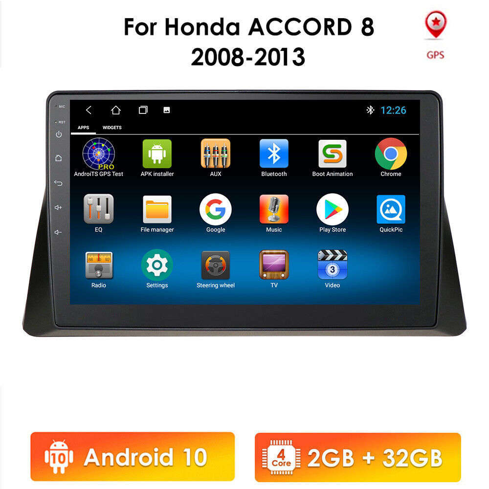 8Core 10"Android 13 For Honda Accord 8 2008-2013 Carplay GPS Stereo Radio DSP BT