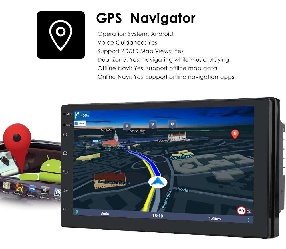Double 2Din Android 11 Apple Carplay Car Radio Player GPS Navi Stereo Bluetooth