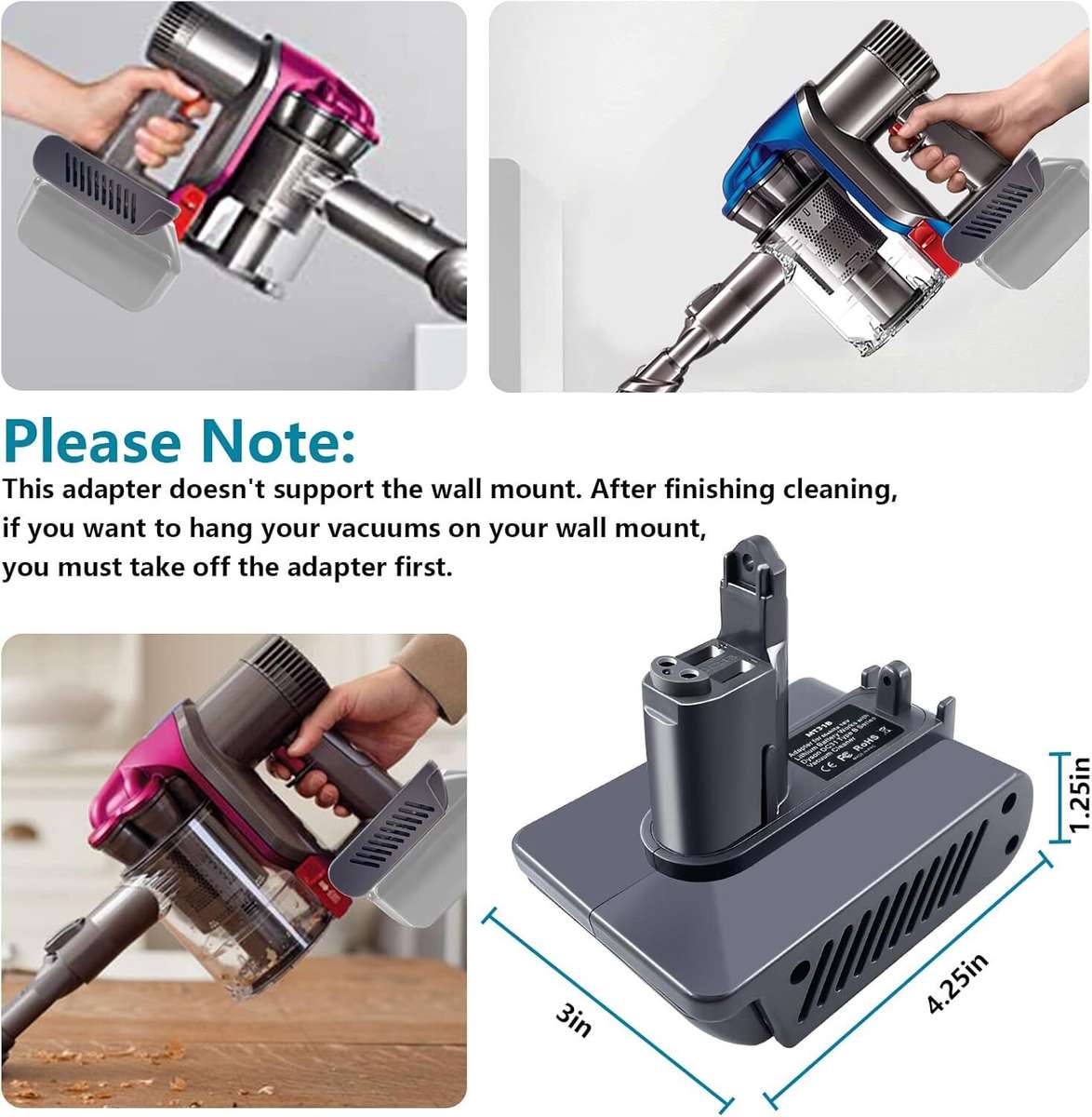 for Dyson DC31 Type B Battery Adapter for Makita 18V Battery to DC35 DC34 Vacuum
