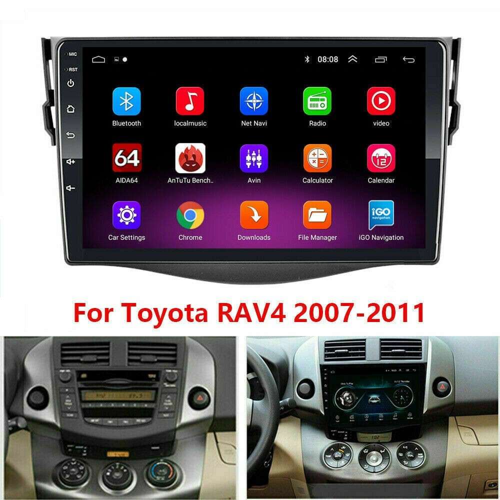 For Toyota RAV4 2007 2008 2009-2011 Android 12 Car Radio Stereo GPS WiFi 2+32GB