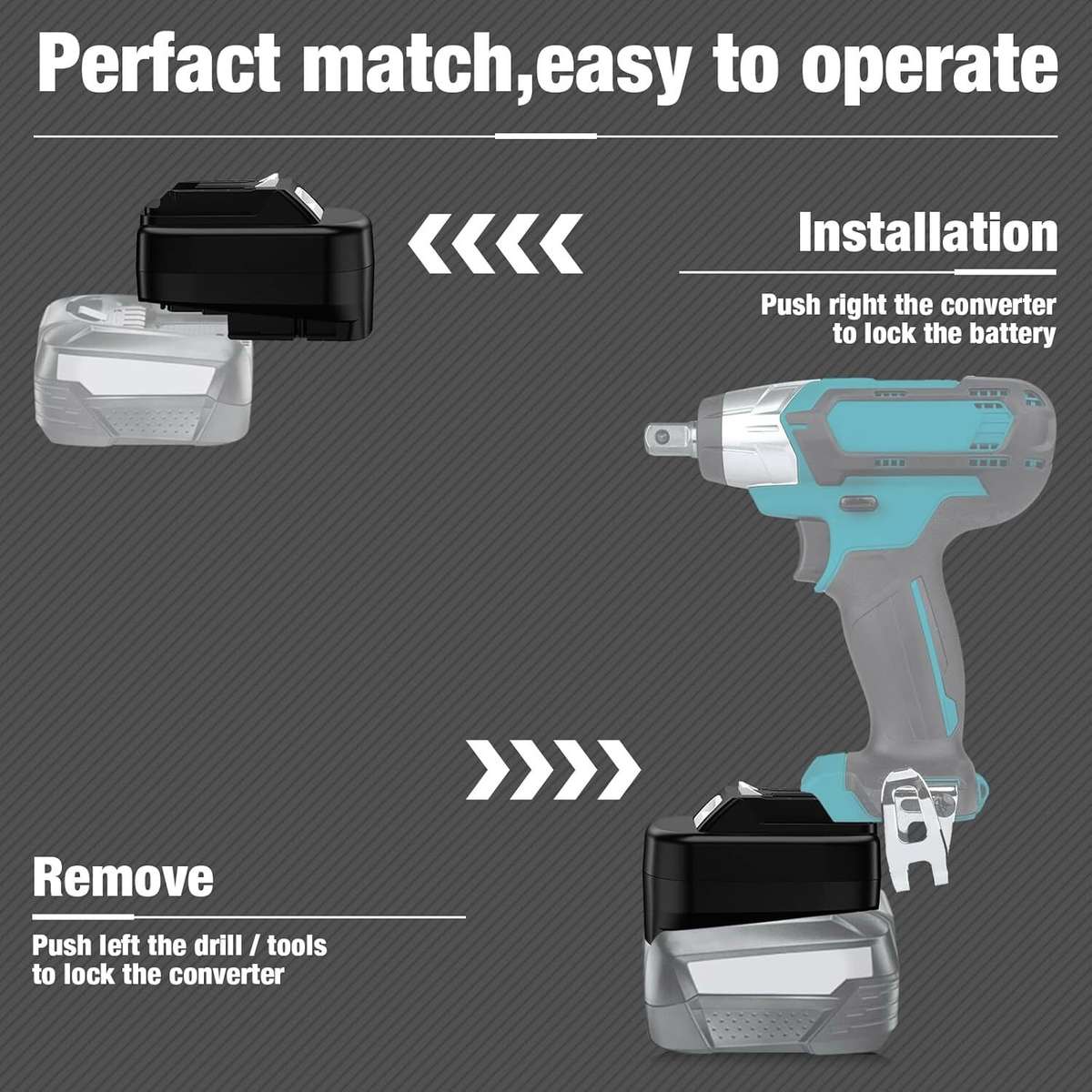 Adapter for Bosch 18V PBA Li-ion Battery Converter to for Makita 12V Power tools