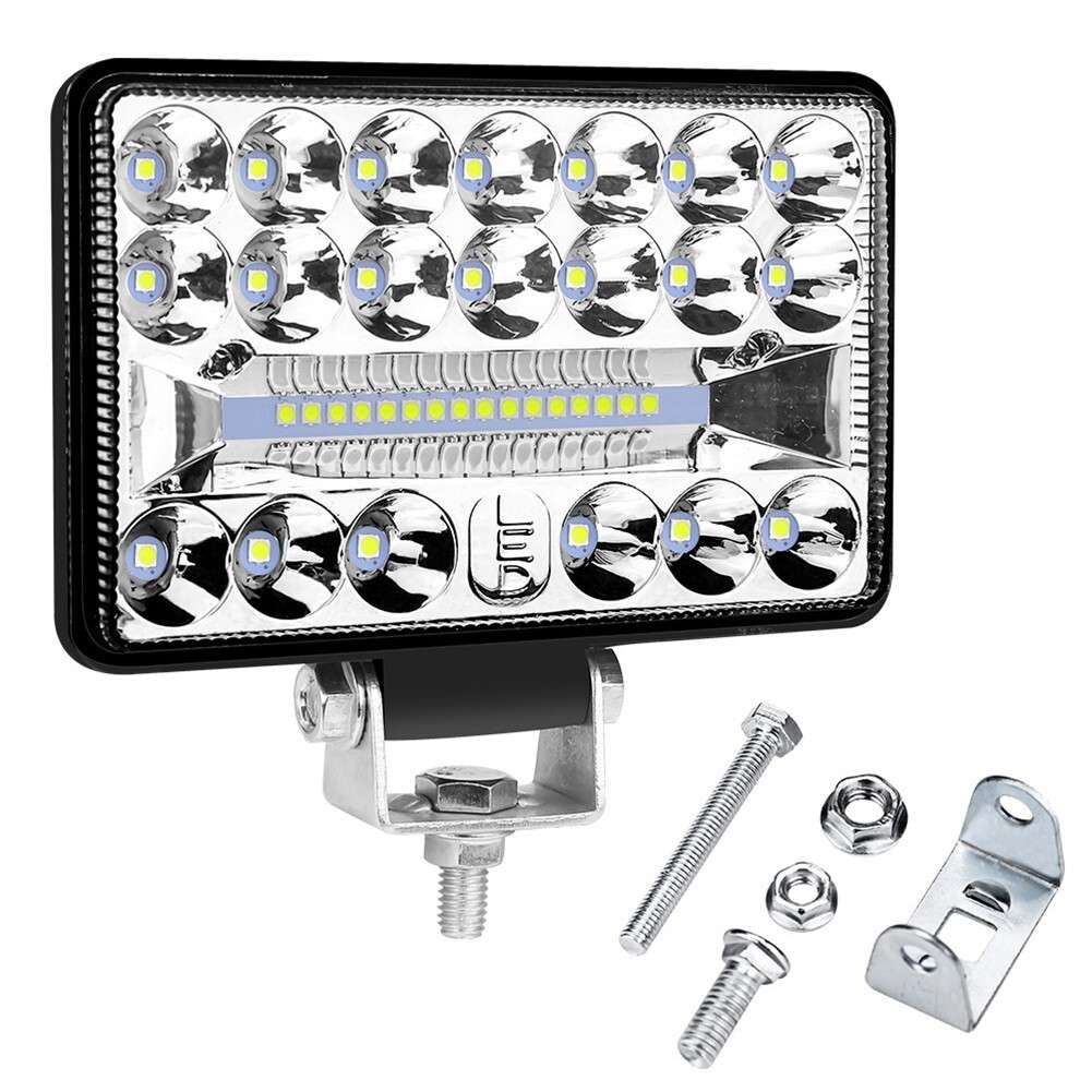 2Pcs 60W 3X5\\ Inch Chrome Rectangular LED Headlights Replacement High-Brightnes