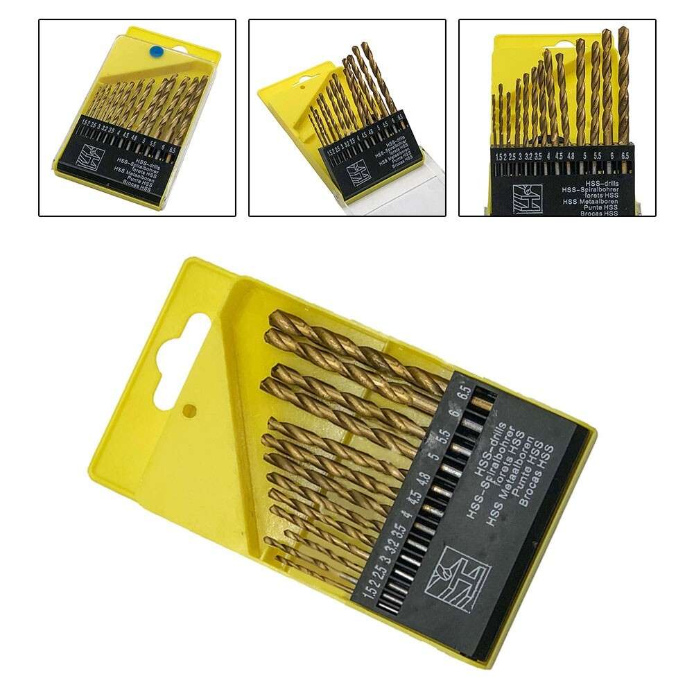 High Performance Coated Drill Bits 13 Piece Set For Metalworking