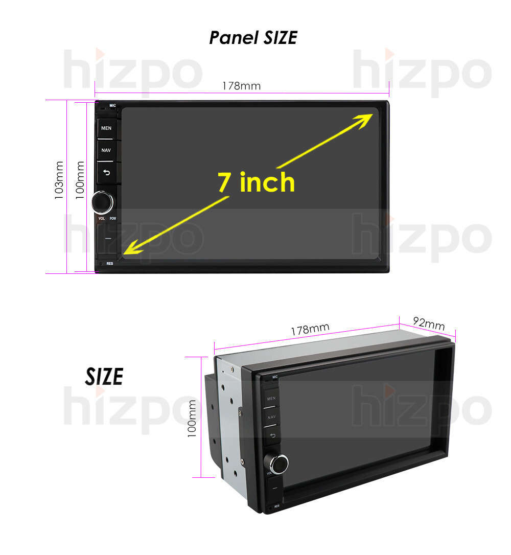 8Core Android 12 7" Double 2DIN Carplay Car Stereo DSP Radio GPS 4+32GB WiFi SWC