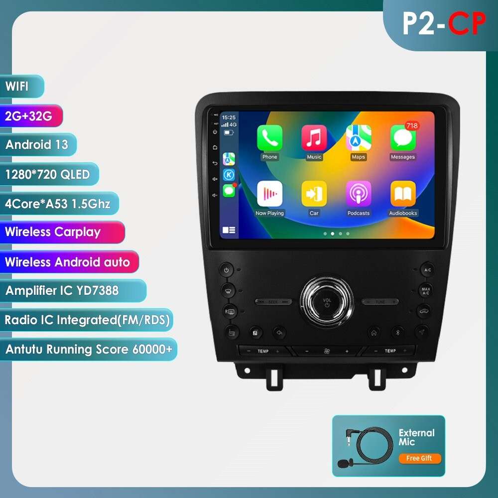 Android 13 Carplay Radio For Ford Mustang 2010-2014 GPS Navi Stereo WiFi BT RDS