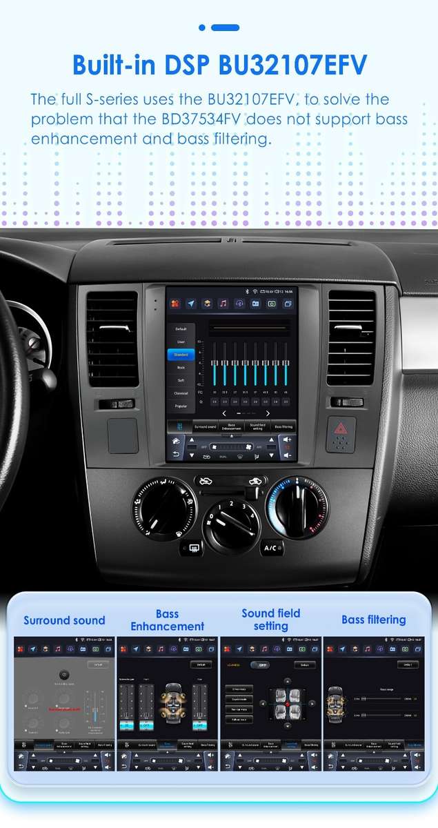 9.7'' 8-Core Android 13 Car Radio For Nissan Tiida 2005-2013 GPS Stereo WiFi RDS