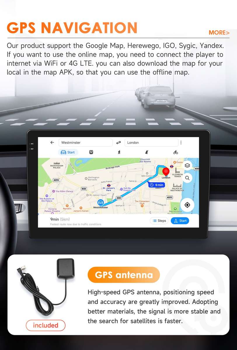 9" Android 14 Carplay 6+64GB For Subaru Forester Impreza 2012-2014 GPS Radio DSP