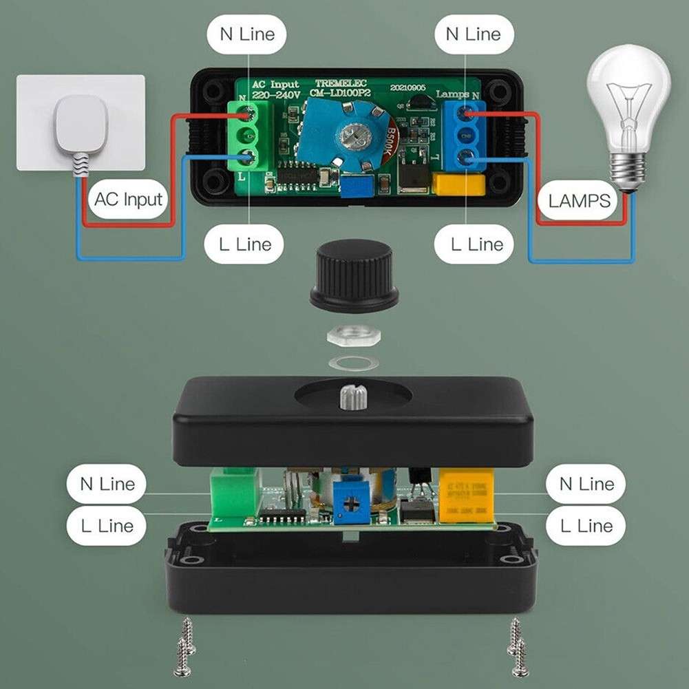 Silent Trailing Edge Phase Cut Dimmer Switch Enjoy Peaceful Lighting Moments