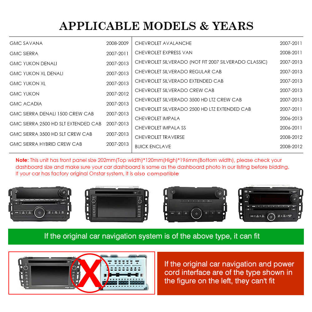 8Core Android 12 Car Stereo Radio GPS 7"For Chevrolet Silverado GMC Yukon Sierra