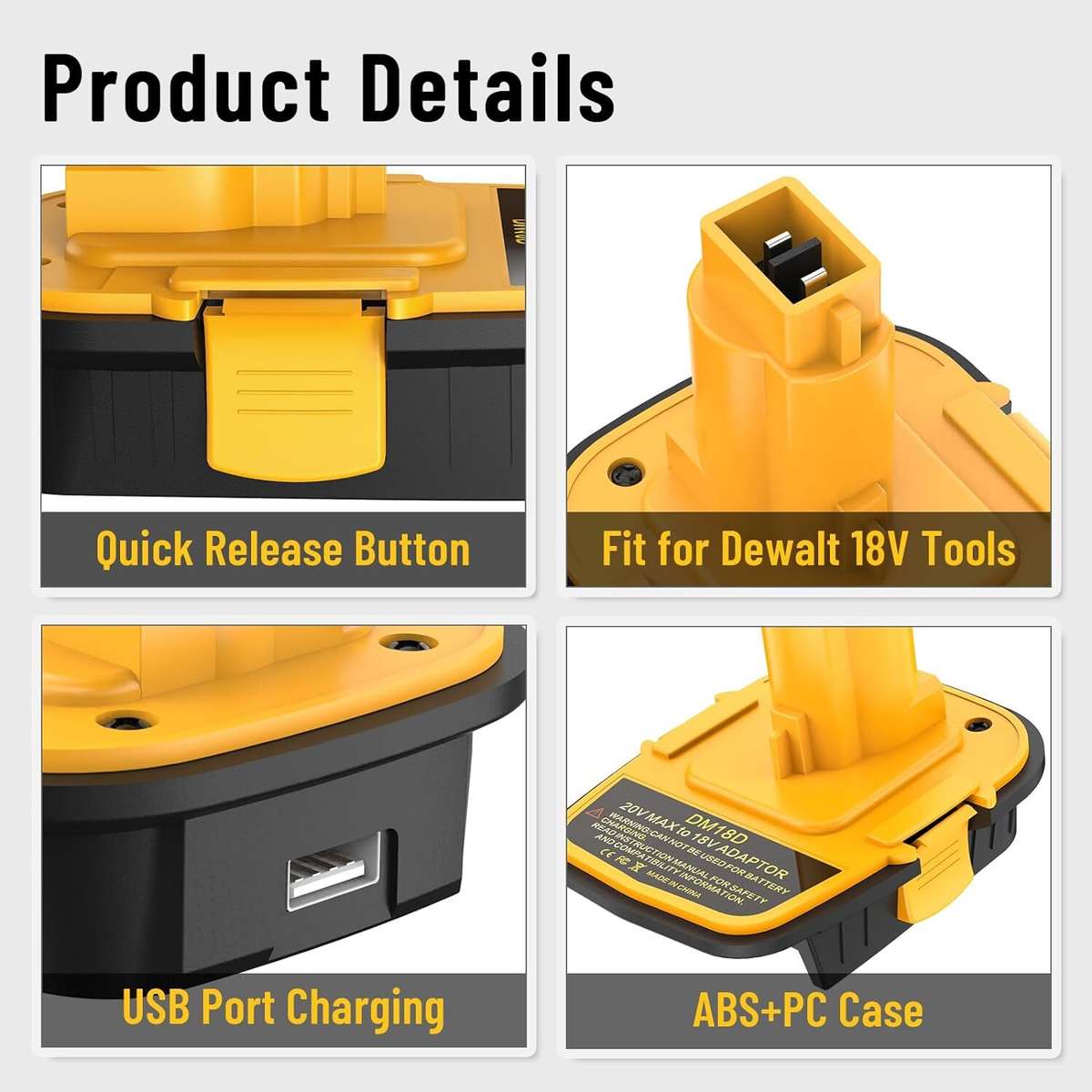Adapter for Dewalt for Milwaukee 18v Li-ion Battery to for Dewalt 18v NiCad Tool