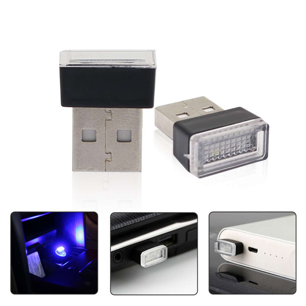 3x Red Mini LED USB Car Interior Light Neon Atmosphere Ambient Lamp Accessories