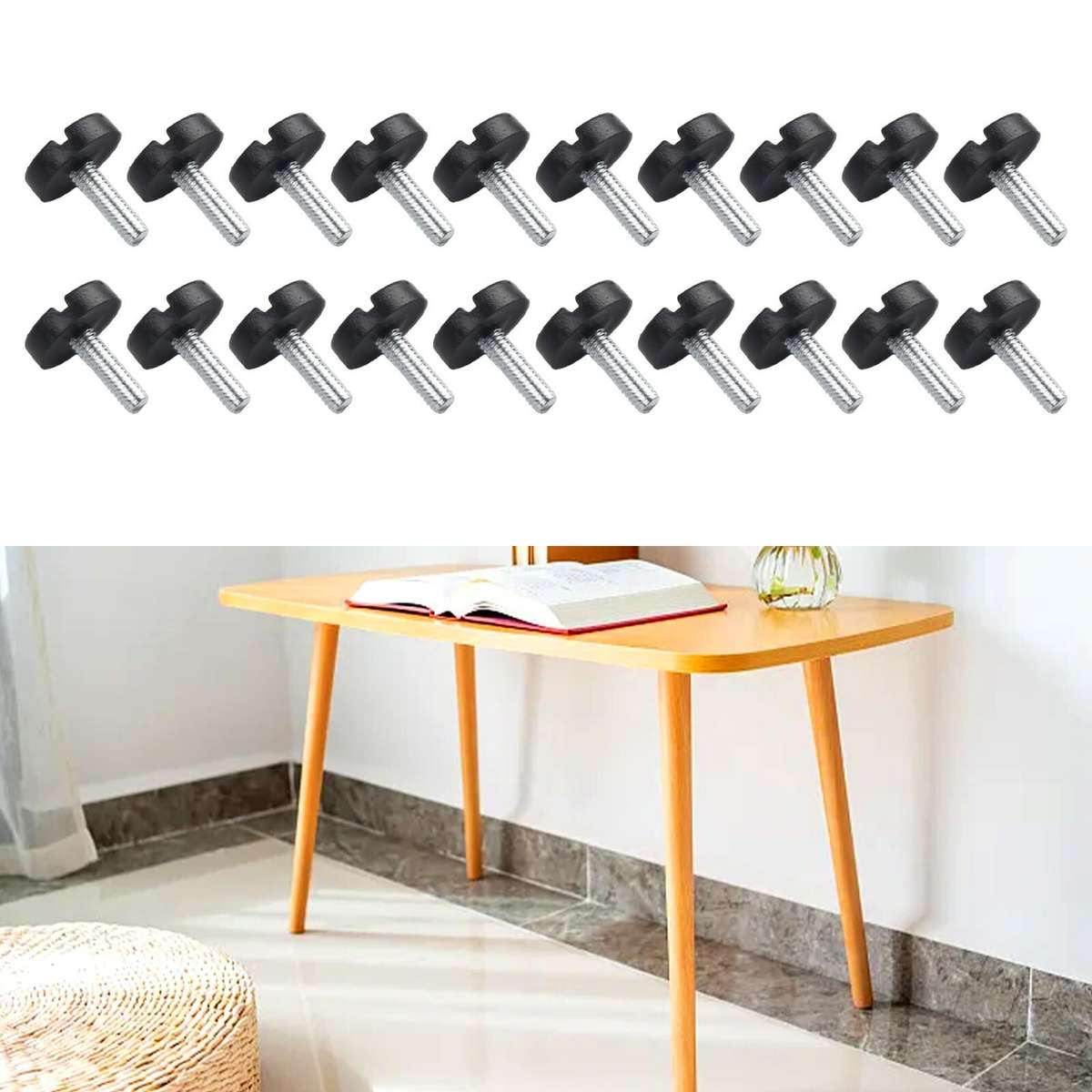 Conference Room Table And Desk Leveling Foot Pack Of 20 With M6 Thread