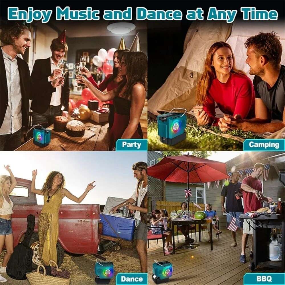 Bluetooth Speaker Cordless Loudspeaker Stereo For Makita 18V Battery Party Gift