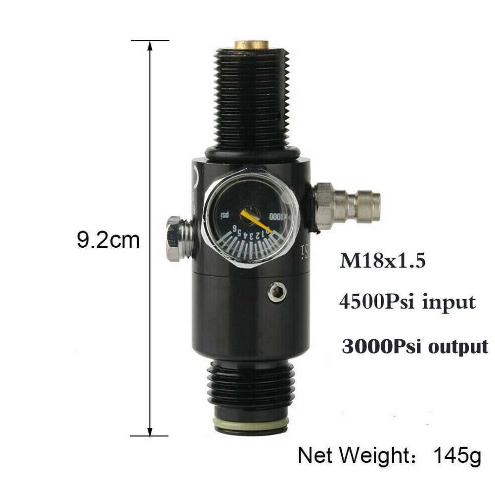 PCP Paintball Air Tank Valve Regulator 4500Psi HPA Output 3000Psi Thread,M18x1.5