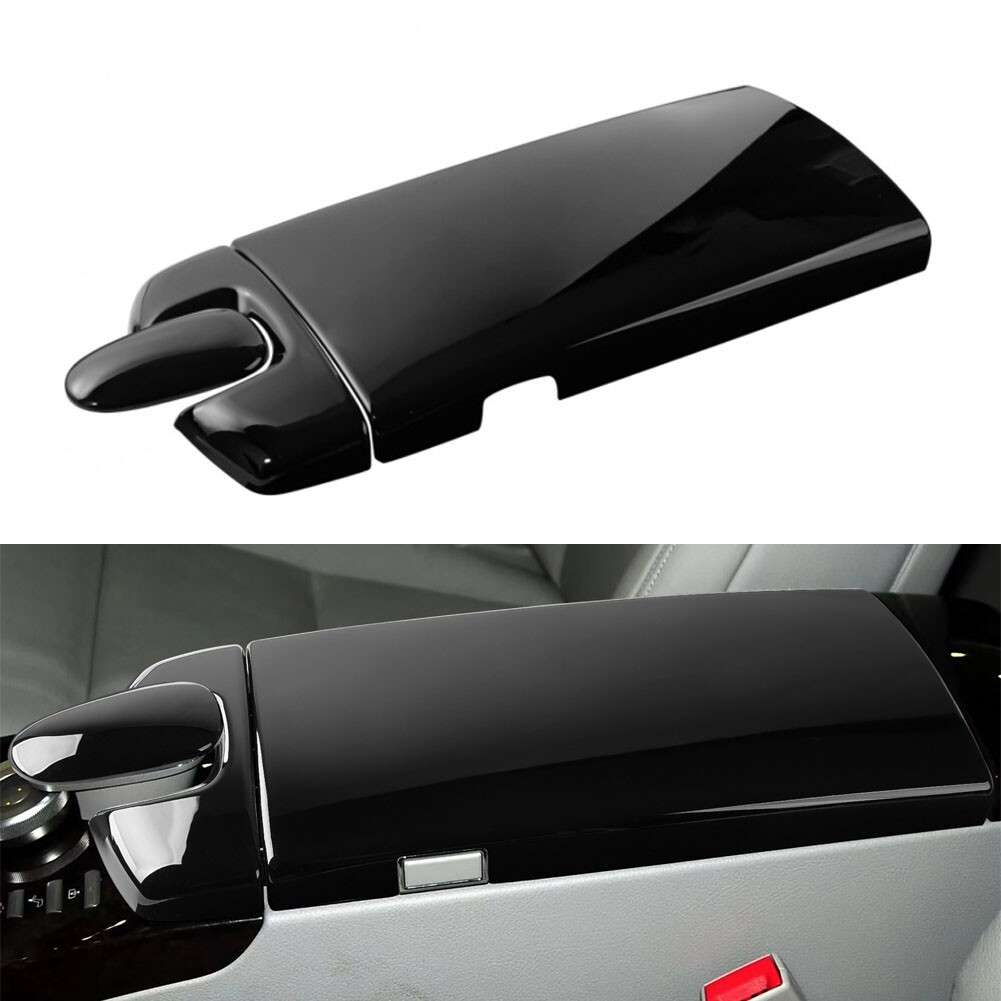 Console Armrest Box Panel Cover Bright Black Car Accessories Console Armrest Box