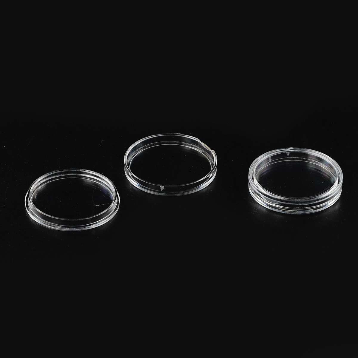 Coin Holder Accessories Transparent 100pcs 26mm Clear Plastic Storage Boxes Case